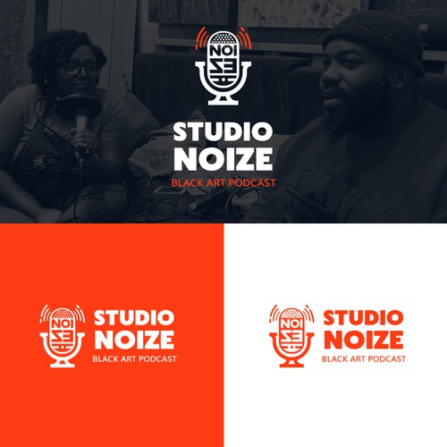 Podcast logo for Black art podcast-ontwerp door nomaden.studio