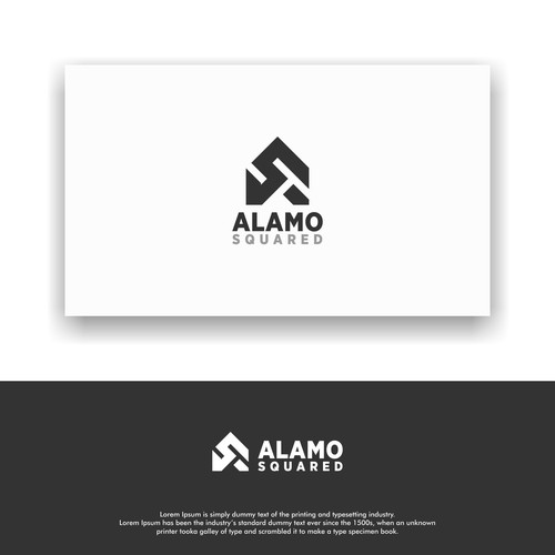 Alamo Squared Logo Design Diseño de assiktype