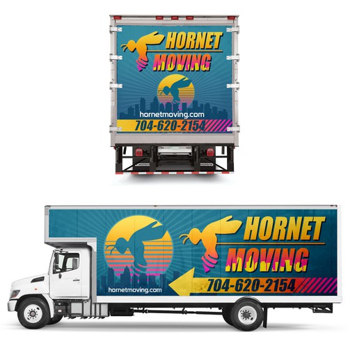 Hornet Moving truck Wrap Design by ssrihayak