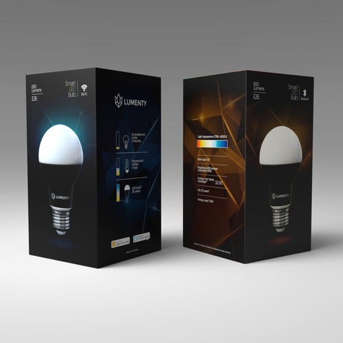 We need to create a sophisticated package for smart lamps. Design by leandropalencia84