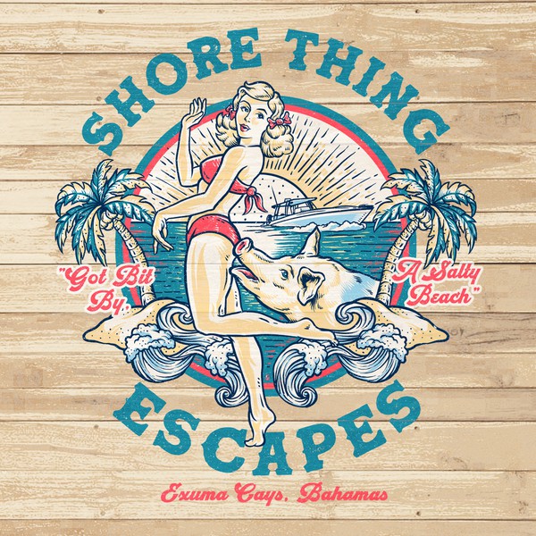T_shirt Design for Shore Thing Escapes