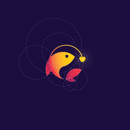 Design a pictorial logo for catchfish - a dating app that prevents catfish! Design by Tojagica