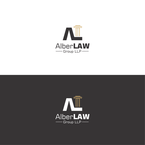 Law office firm logo keep Alber Law separate it looks better Design by KARYOBEJO