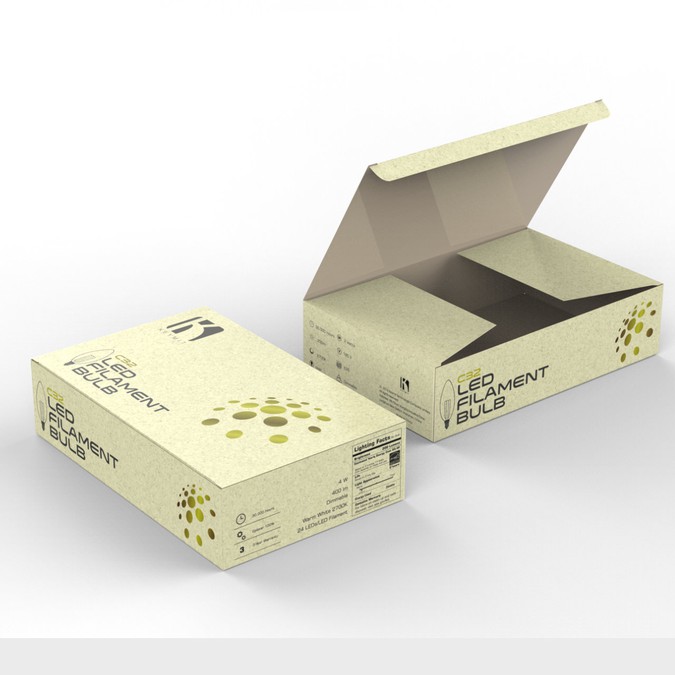 Kraft Paper packaging design for LED Bulb | Product packaging contest