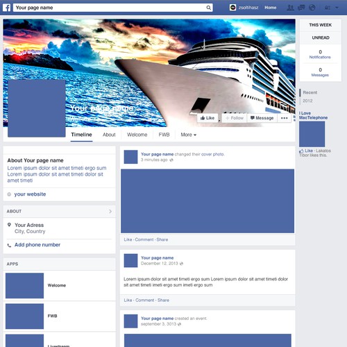 Facebook cover contest entry by Yaris Design