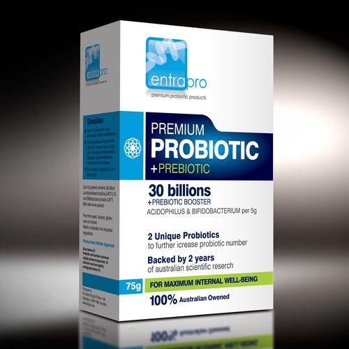 Premium probiotic product box design Product packaging contest