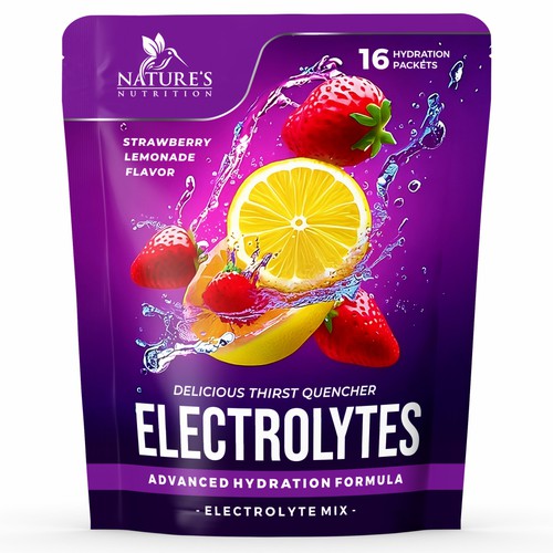 Refreshing Hydration Electrolytes Design Needed for Nature's Nutrition Design by GenScythe