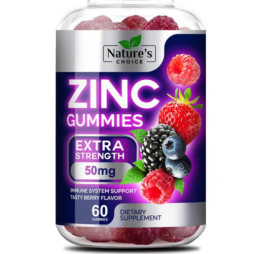 Tasty Zinc Gummies design needed for Nature's Choice Ontwerp door sapienpack