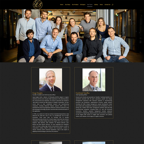 Black & gold themed website design Design von WordpressExpert