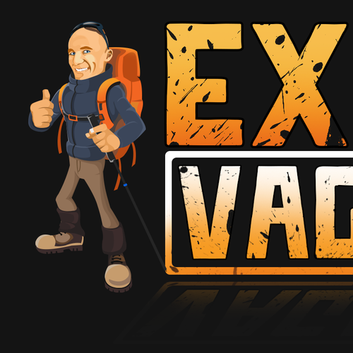 Fun adventure travel caricature & logo for the Expert Vagabond Ontwerp door Dzynz