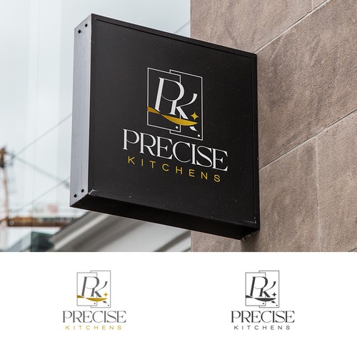 Need  logo for  kitchen cabinet business ,My  name  Precise Kitchens,  colors - dark to light Grey , some Gold, love cla Design by ACZ_designs