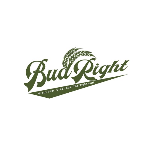 Bud Right.  The great new American Beer for good ol' fashioned American beer drinkers. Design by websmartusa