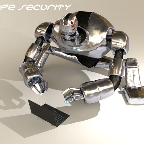 Computer modeled (CG) evil robot illustration Design von Corella Studios