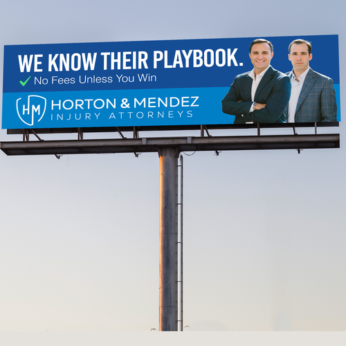 Personal Injury Lawyer Billboard Design Showdown! Design by Kosmos Creatives