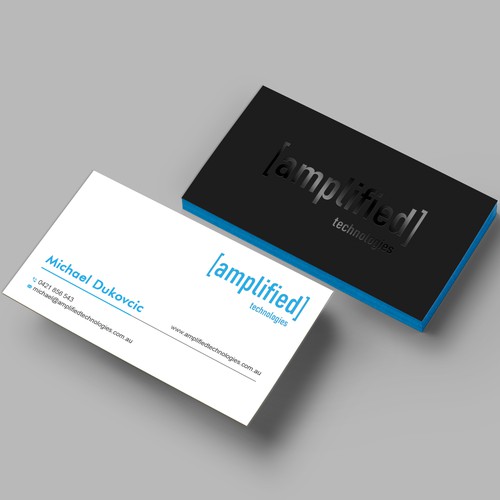 Tech company business card design Design by Create_Point