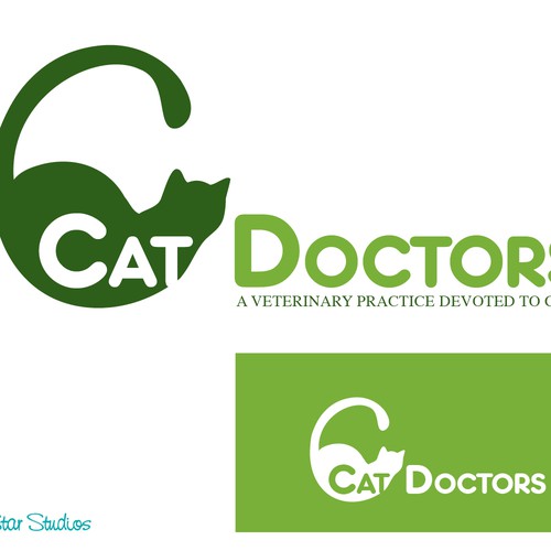 Cat lovers!  Create a simple yet elegant cat logo for a cat only veterinary hospital. Design by SeaStarStudios