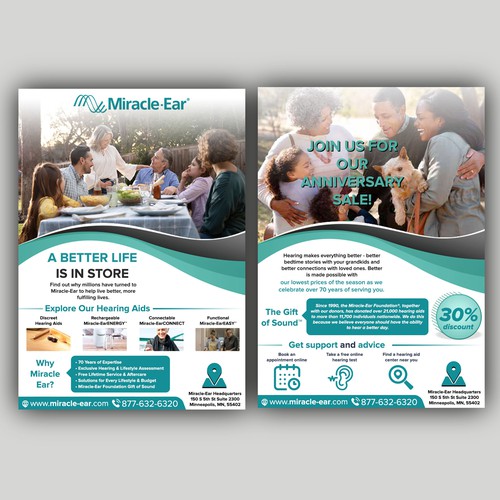 Need a powerful in-home flyer/mailer to attract hearing aid buyers Design by allMarv