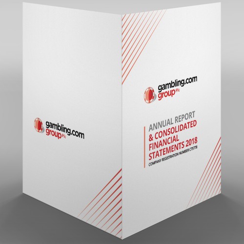 Annual Report Cover for Gambling.com Group Diseño de Xnine