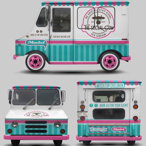 Vintage Ice Cream Truck Wrap Design by aricaturrash