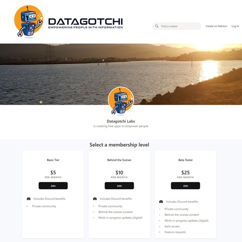 Clear, but cute, logo for a democratizing software movement Design by R O B