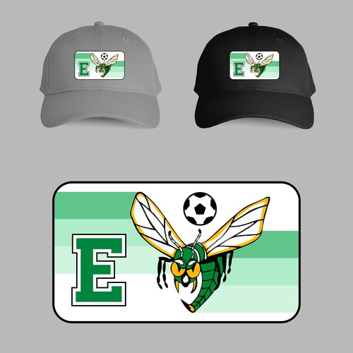 Edina High School Girls Soccer Hat Patch to be worn by team and supporters for the 2023 season.  Tea Design by MLang Design
