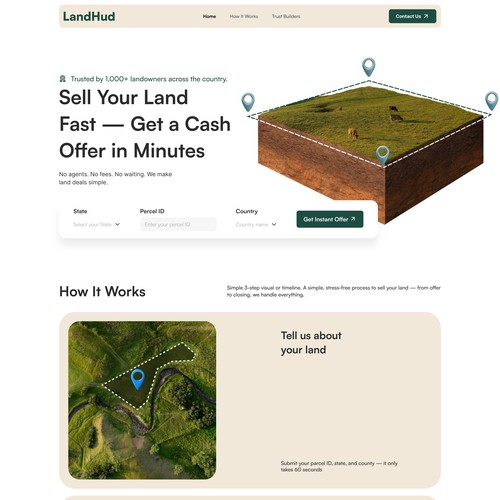 Designs | Landing Page for Land Buying Website | Landing page design ...