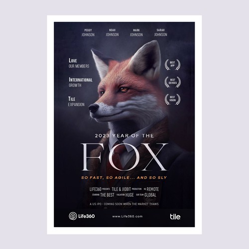 Life360 2023 Year of the Fox Poster Design by ashous™