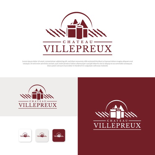 Modern new logo for French chateau and vineyard Design by Danielle Curtis