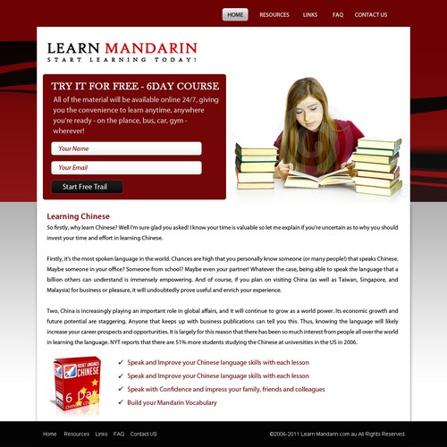 Create the next website design for Learn Mandarin Design por DesignSpeaks