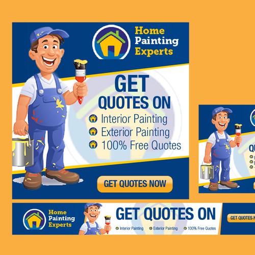 Fun banner ad for painting company Banner ad contest 99designs