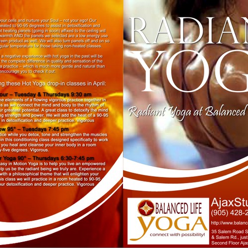 postcard or flyer for Balanced Life Yoga Design by Yell_06