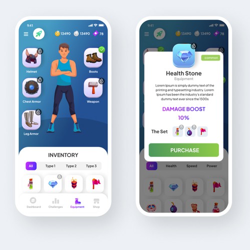 Design the app for StepHeroes, a new and innovate fitness game Design by 7plus7