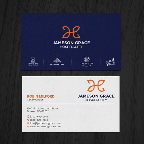 Create a modern and clean business card for a parent company with 4 subsidiaries Design by kaylee CK