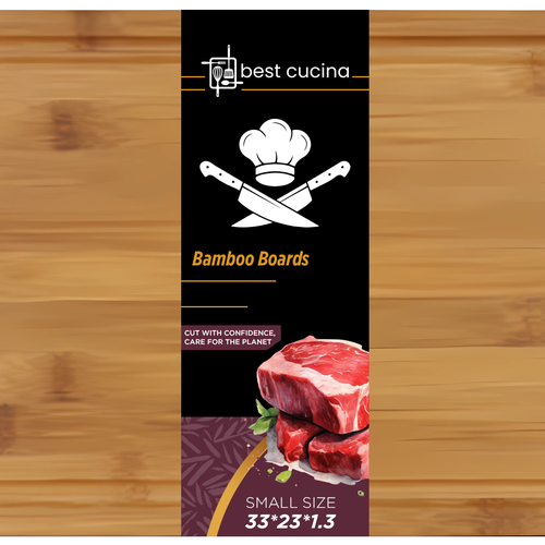 Bamboo Chopping Board Colour Card (2 Bamboo Chopping Board Models) Design by Packaging Design