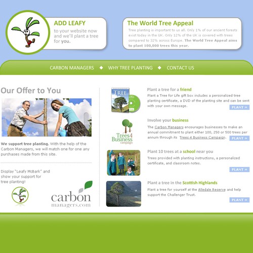 Web page for the  "World Tree Appeal" Design von TomNez
