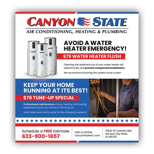 Small newspaper ad for hvac u0026 plumbing company | Postcard, flyer or print  contest | 99designs