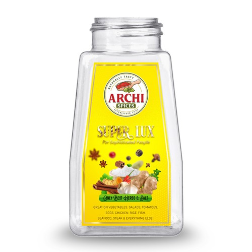 We need a modern eye catching label for a premium seasoning brand Design by Dzhafir