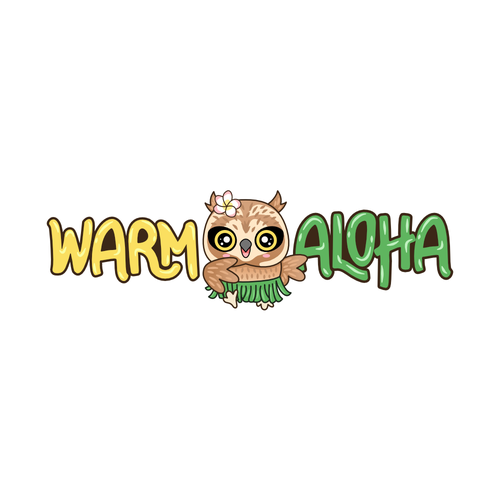 Logo with island feel with a kawaii owl anime mascot for Hawaii website Réalisé par Fresti