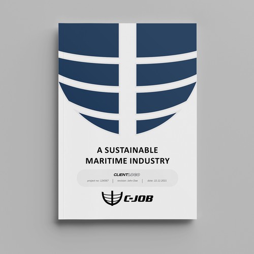 Innovative front cover/Word template to match ambitious sustainable maritime company Design by Clau.diu