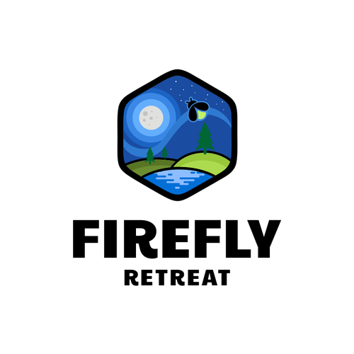 Firefly Retreat. Fun logo inspiring families to explore the outdoors! Design réalisé par hidra ✅