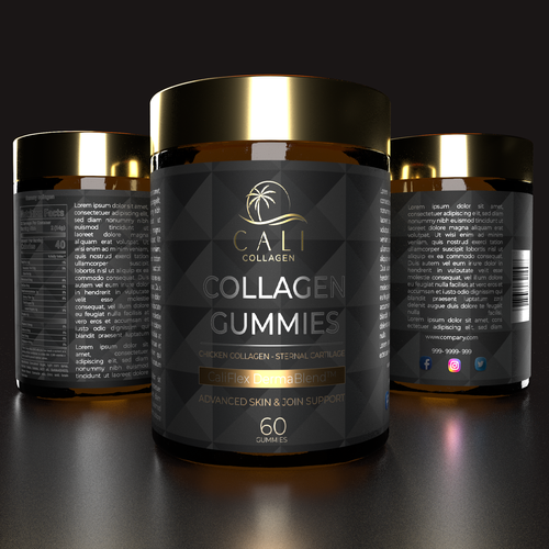 Cali Collagen Jar Label Design Contest (Luxury) Design by Parallax™