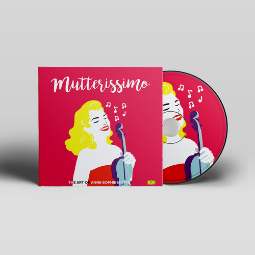 Illustrate the cover for Anne Sophie Mutter’s new album Ontwerp door rheabambulu