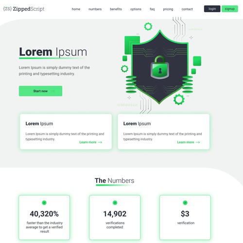 Design a Modern 1 page website for a software Startup! Design by svetlana.mart