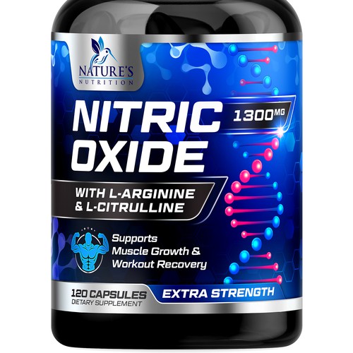 Nitric Oxide label design needed for Nature's Nutrition Design réalisé par rembrandtjurin