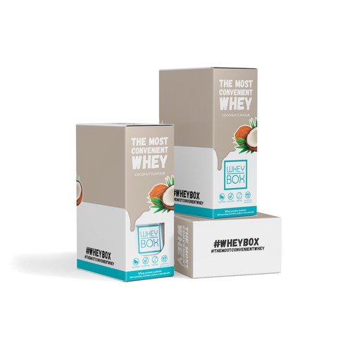 Design a retail case for our whey protein sachets Design by syakuro