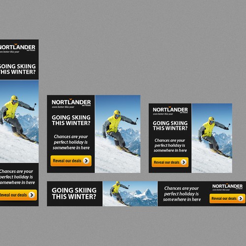 Inspirational banners for Nortlander Ski Tours (ski holidays) Ontwerp door ★NaYaRaJ★