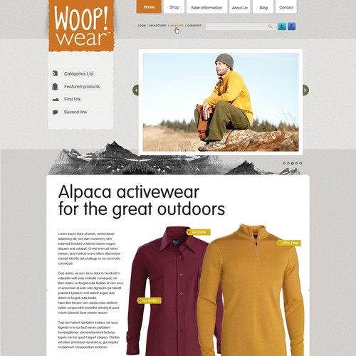 Website Design for Ecommerce Business - Alpaca based clothing company. Réalisé par Mila Suzana