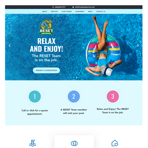 Pool Service Website for Heroes of Pool Industry Design von Alex Ivanov