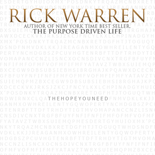 Design Rick Warren's New Book Cover Design réalisé par deoenaje