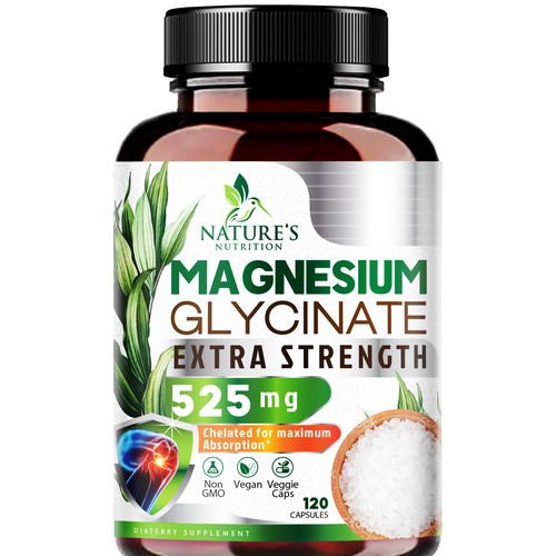 Natural Magnesium Glycinate Design needed for Nature's Nutrition Design by agooshe